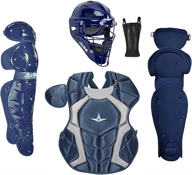 All-Star Players Series Youth Catchers Kit Complete Protective Baseball/ Softball Gear Set, NOCSAE Certified, Ages 7-16