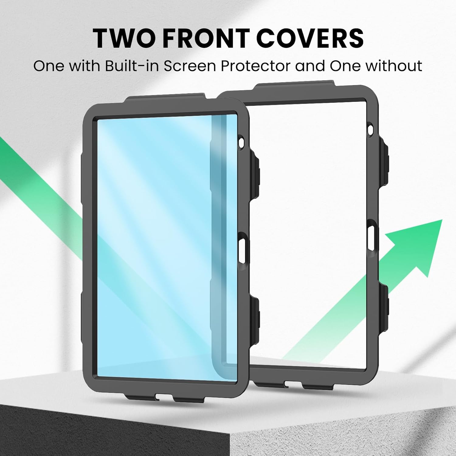 SEYMAC Case for iPad (A16) 11th/10th Generation 2025/2022 (11″/10.9″), Sturdy Heavy Duty Full-Body Shockproof Protective Case with Screen Protector, Rotating Stand, Hand/Shoulder Strap, Black - Image 8