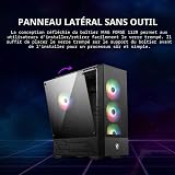 MSI Case da gioco Mid-Tower per PC - Pannello laterale in vetro temperato - 4 ventole aRGB da 120 mm - Supporto per raffreddamento a liquido fino a 240 mm x 1 radiatore - MAG Forge 112R - 3