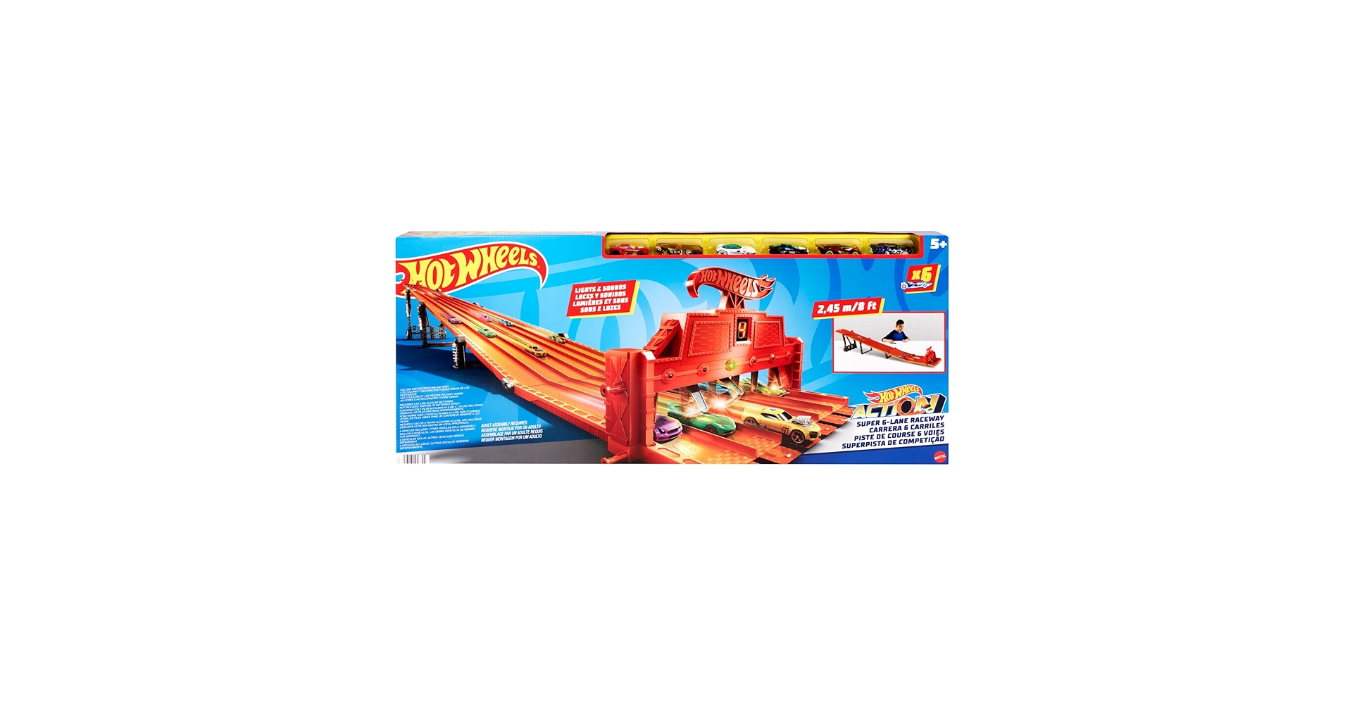 Amazon.com: Hot Wheels Toy Car Track Set with Lights, Sounds