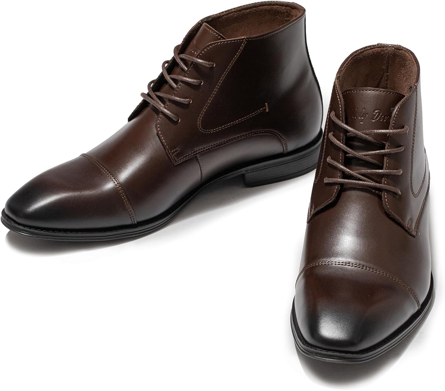 Holy dove Mens Dress Boots,Premium Leather Oxfords,Formal Lace-Up Business Boots for Men‌‌ - Image 3