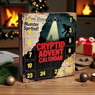 2026 Cryptid Advent Calendar Countdown - 24 Days of Monsters Legends Ornaments - Mysteries Of The Unknown - 2D Acrylic Paranormal Advent Calendar - Holiday Decor for Halloween Christmas