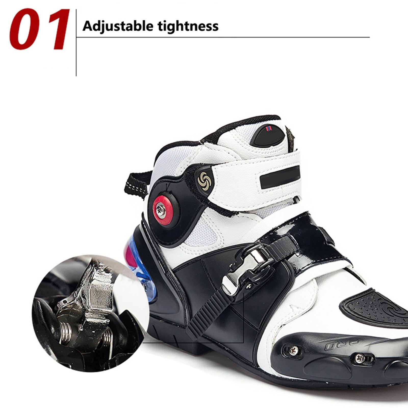 Generico Scarpe Da Moto Da Uomo, Stivaletti Corti Traspiranti Da Moto, Scarpe Da Ginnastica Da Moto In Pelle Impermeabili