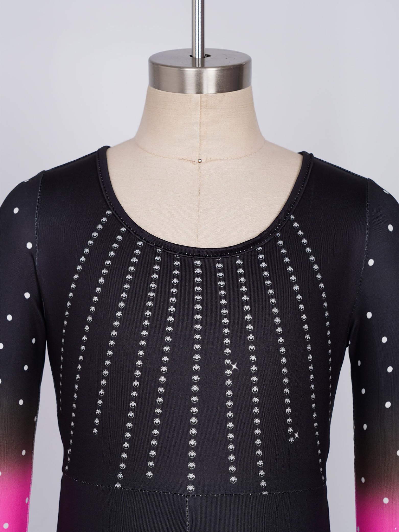 Linjinx Mädchen Gymnastik Trikot Voltigieranzug Gymnastik Body Kinder Turnanzug Gymnastikanzug Lang Turnanzug Athletischer Unitard Sport