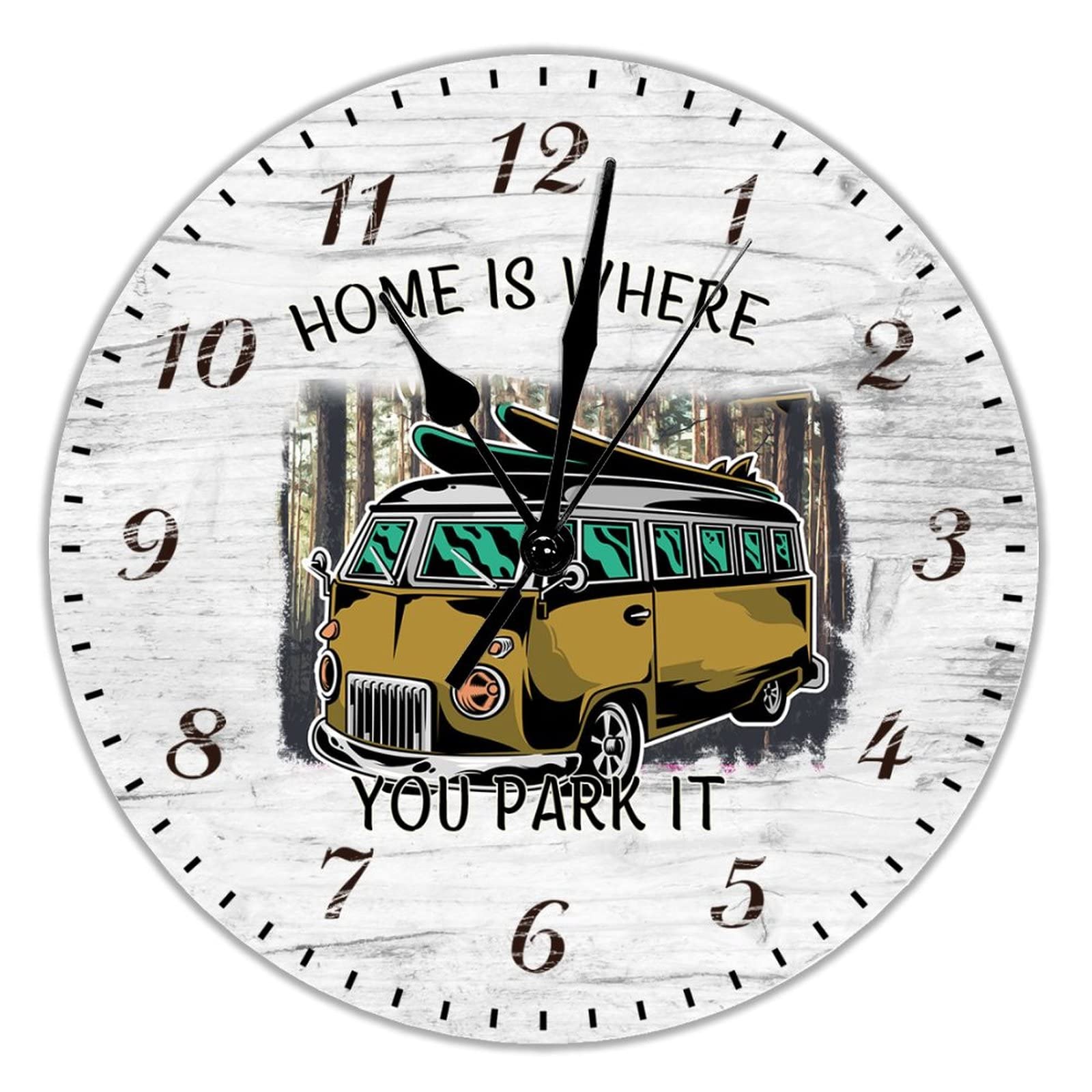 Jesus Wall Clock Religious Wood Clock 10 Inch Silent Non-Ticking Wooden Wall Clocks Battery Operated Living Room Bedroom Kitchen Farmhouse Decor...