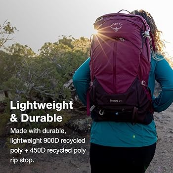 Osprey - Osprey SIRRUS 24 /オスプレイ シラス 24 (ルスカパープル) OSPREY (オスプレー) バックパック パープル SIRRUS 24 背面長