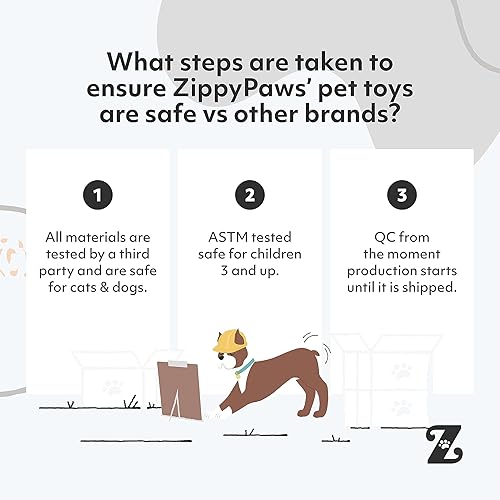 Miniatura 7 de ZippyPaws Snooziez con Shhhqueaker - Juguete para perros de cocodrilo con chirriantes silenciosos, juguetes silenciosos para cachorros para perros
