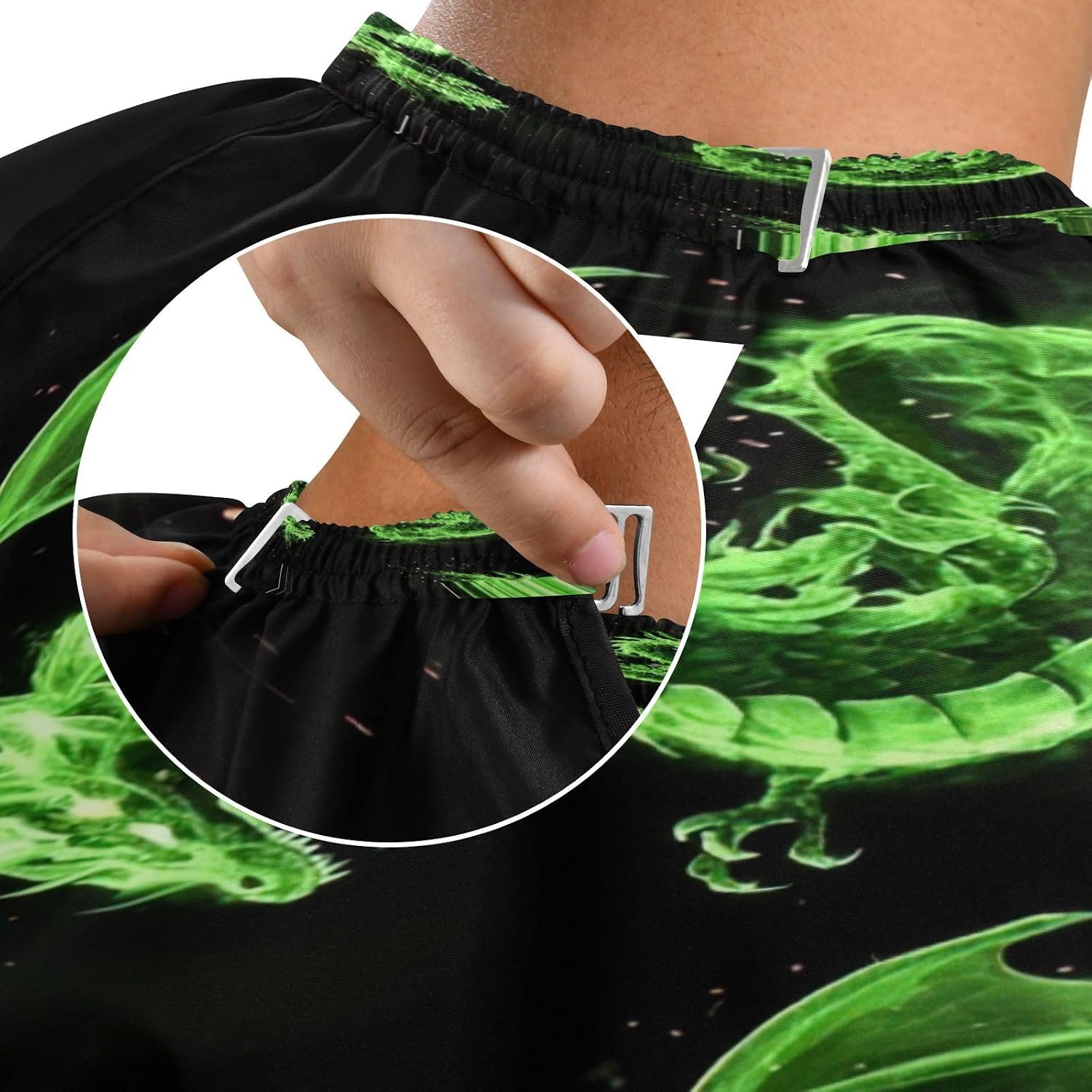 Green Dragon Black Hair Styling Cloth Waterproof Hairdressing Cape, 64.9 x 55.1 Inches Hair Cutting Cape Unique