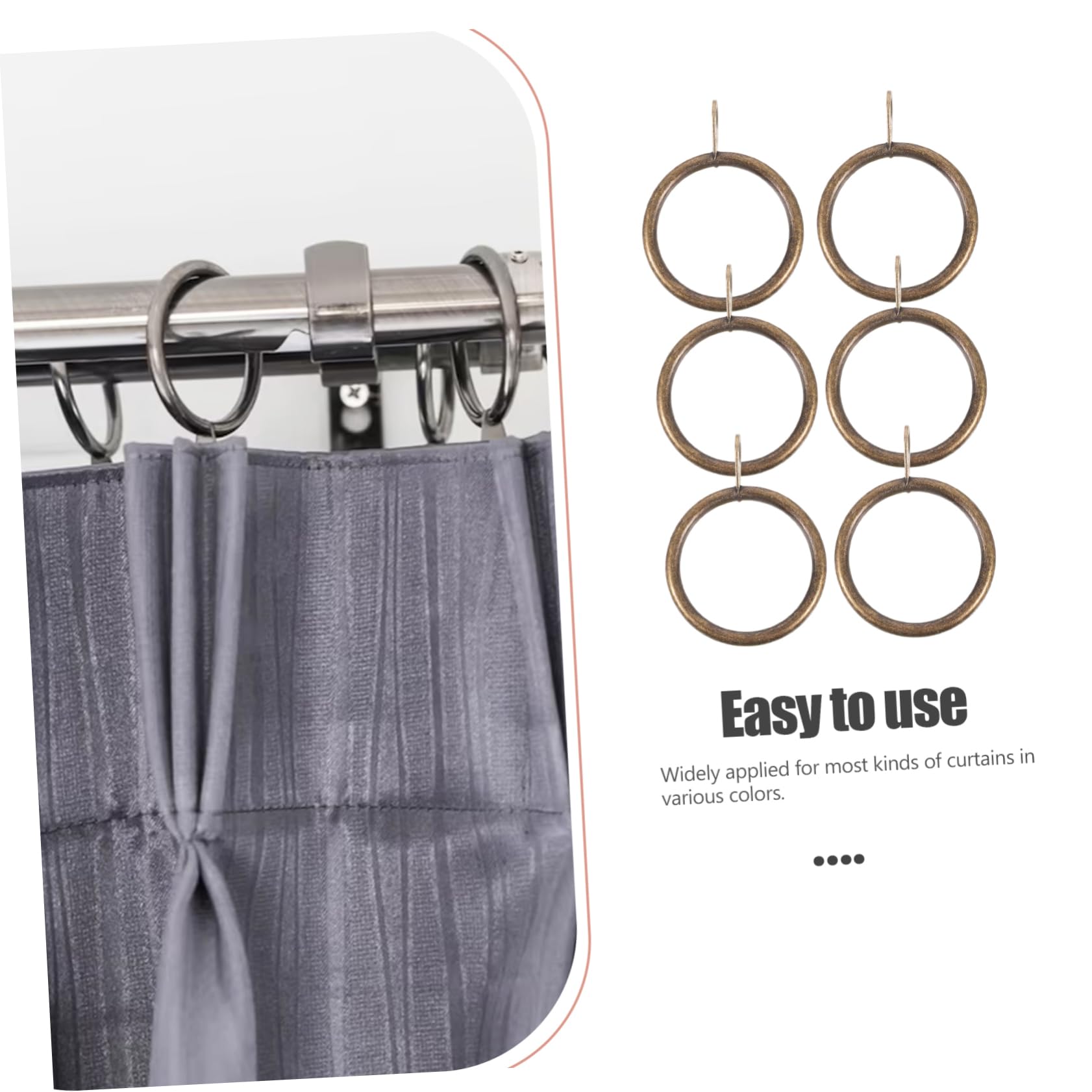 OUNONA 2sets 20pcs Shower Curtain Eyelet Rings Hanging Rings for Curtains Smooth Finish Versatile Use Stylish and Elegant Design 20pcs*2