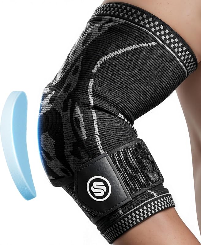 Elbow Compression Sleeve for Tendonitis, Bursitis Elbow Pad Brace | Elbow Brace with Side Springs & Foam Padding for Olecranon Joint Pain, Arthritis, Bursa Protection, Men & Women(X-Large)