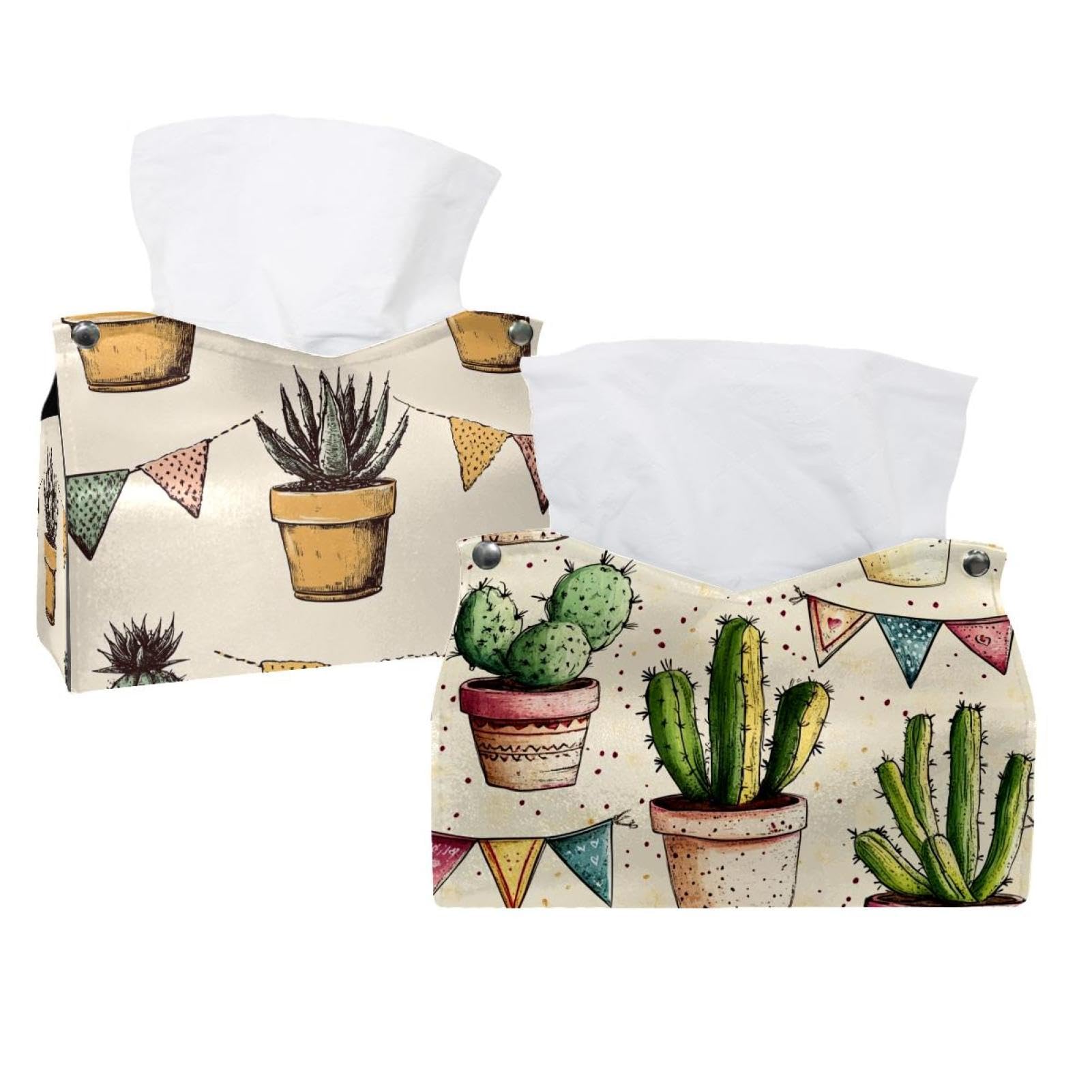 Boîte à mouchoirs en forme de cactus pour cacher les emballages en carton