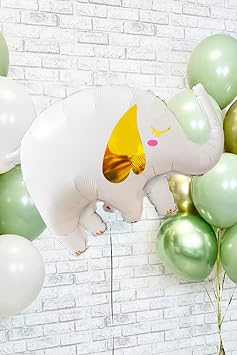 B y k Fil Folyo Balon Gold Detayl  Beyaz