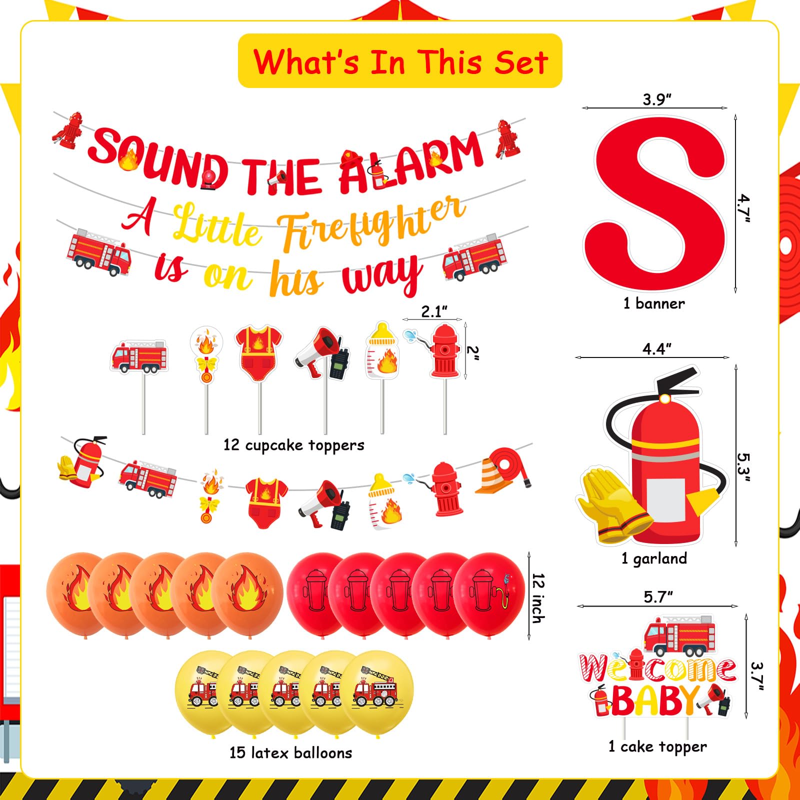 Cute “Sound The Alarm I'm 1” Fire Truck Baby Bib – Soft Terry Cloth, Absorbent, Easy To Clean