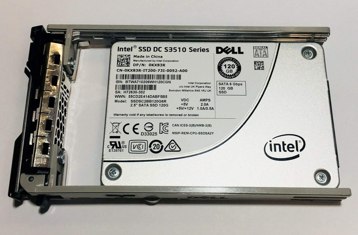 Amazon.com: Intel 120GB SSD 2.5" 6Gb/s SATA Solid State Drive Model ...
