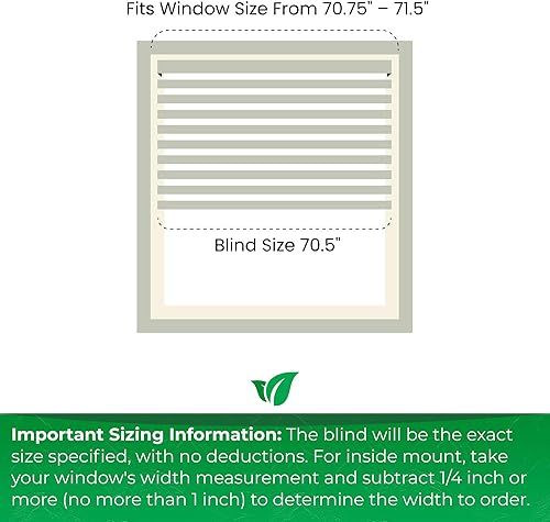 Miniatura 9 de Calyx Interiors Mini persianas de vinilo inalámbricas de 1 pulgada, color blanco, 28.5 pulgadas de ancho x 60 pulgadas de alto