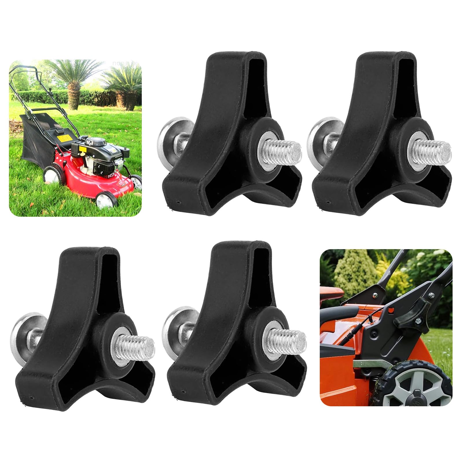 4 Sets Lawn Mower Handle Wing Nuts, Universal Replacement Handle Wing Nut