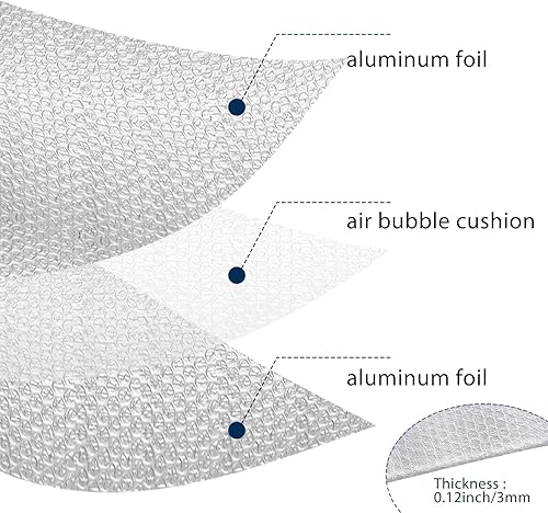 Miniatura 3 de Frienda Rollo de aislamiento reflectante opaco para puerta de caravana, doble de 230 x 47 pulgadas, kit de aislamiento de aluminio para caravana,