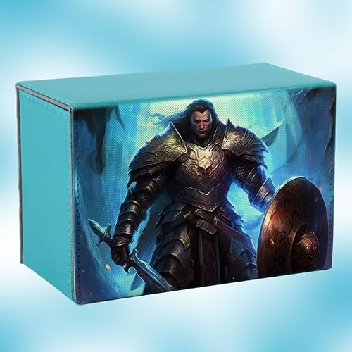 Miniatura 10 de VEHASAYO Caja de cartas personalizada, haz tus propias fundas de tarjetas, funda de cuero premium para TCG, MTG, CCG, almacenamiento de tarjetas