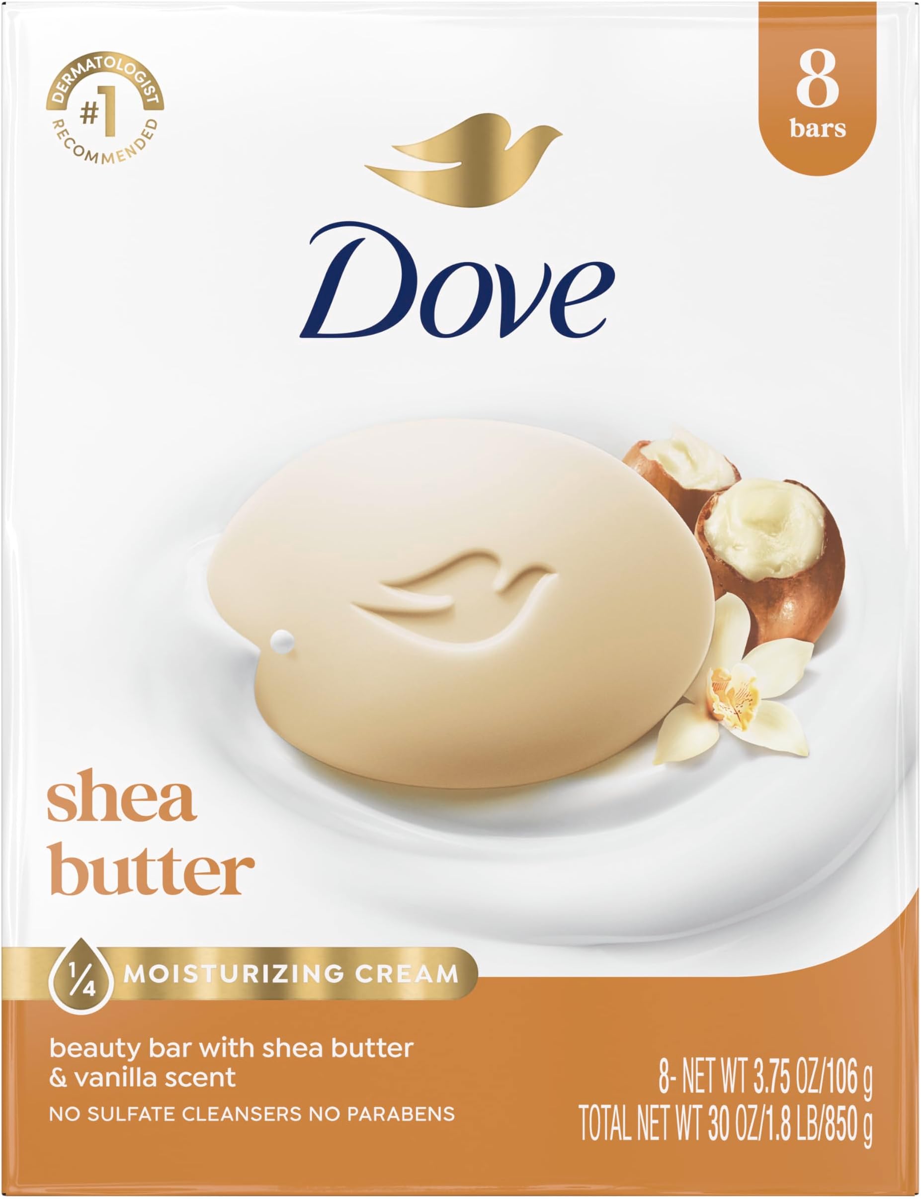 Purely Pampering Beauty Bar, Shea Butter 4 Oz, 8 Bar