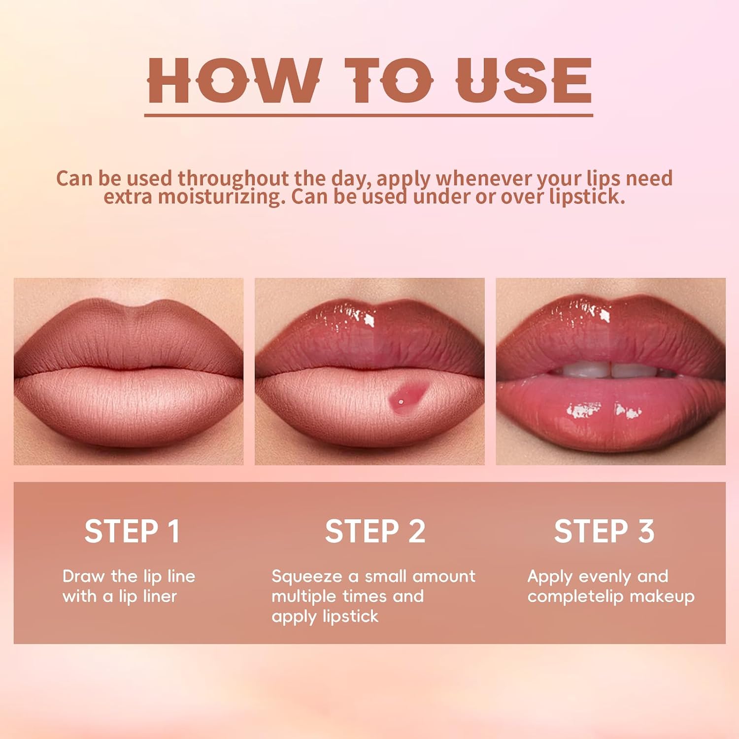 HOSAILY 2 Colors Lip Liner with Lip Gloss Set, Moisturizing Red Lip Pencil Dark Red Lip Liner and Lip Gloss Combo, Long Lasting Glossy Lip Stain Lipstick Lip Care Makeup image 5