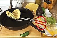 Vista 4 de Fox Run Brands Molde de acero cromado del taco para freír, 4.5" x 3.25" x 13" sostenedor de la cáscara del taco