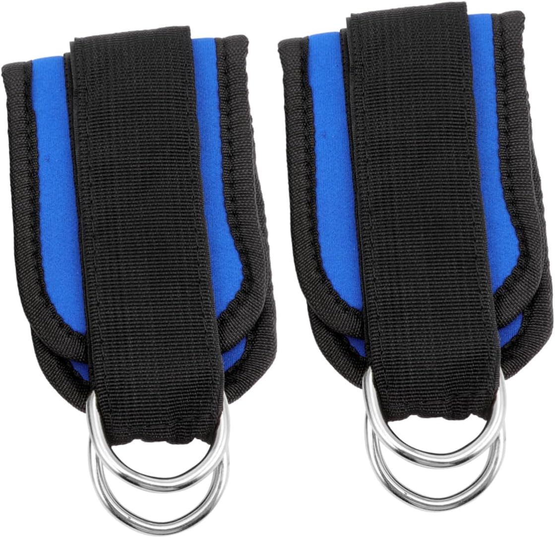 HEMOTON 1Pair Fitness Padded Ankle Straps for Leg Workouts Double Ring Resistance Bands for Cable Machines Durable Support for Enhanced Gym Training