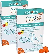 NORSAN Omega 3 Children FISK Jelly - 2 x 45 Omega 3 Candies for Children Fruit Chewable with Fish Oil Omega 3 IFOS I Children's Supplement with Omega 3 EPA DHA I Supplement Omega 3 Vitamin D
