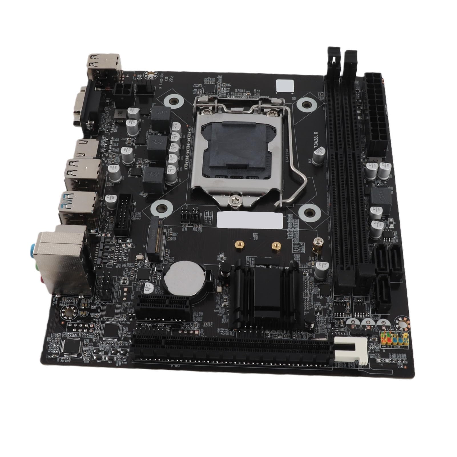 Scheda Madre da Gioco H81 Scheda Madre da Gioco per PC Micro ATX DDR3 16 GB M.2 NVMe NGFF PCIe 6 Gbps Memoria a Doppio Canale con 2 Slot RAM per