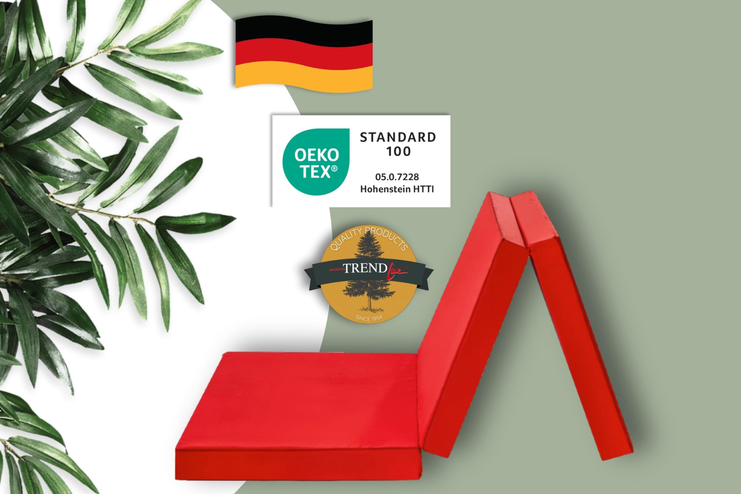 Badenia Trendline faltbare Gästematratze mit strapazierfähigem Microfaser Bezug – Bild 2