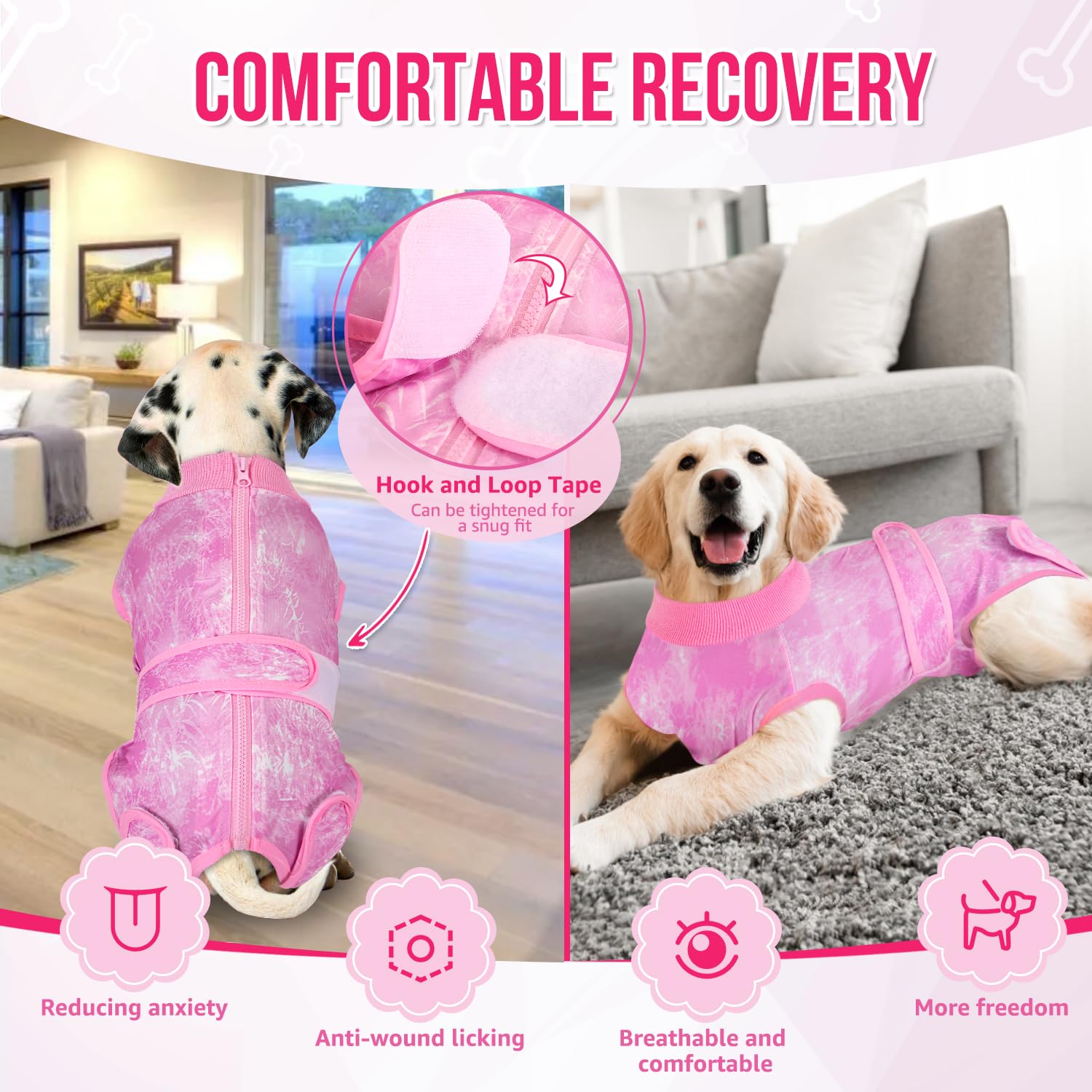 SlowTon Tuta Recupero Per Cani Post-Operatoria - Alternativa Al Collare Elisabetta, Con Cerniera, Unisex - Foto 9