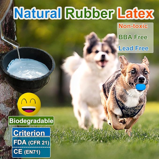 Juguetes Chirriantes de Látex para Perros Pequeños - Set de 4 Pelotas miniatura 3