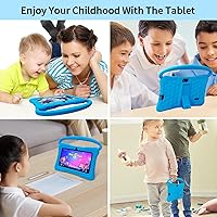 Vista 6 de Tableta para niños de 7 pulgadas, tabletas Android 13 de 32 GB con WiFi, cámara dual, educación, juegos, software para niños preinstalado, tabletas