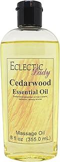 All Natural Cedarwood Massage Oil, 8 oz, 100% Natural Ingredients with Sweet Almond & Jojoba Oil, Relaxing Scent for Men & Women