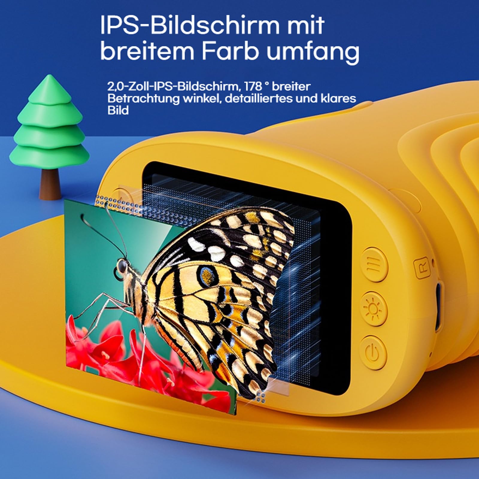Microscopio de aventura para niños, 2025 mini microscopio digital infantil, 1000 x microscopio de bolsillo portátil, pantalla IPS de 2,0 pulgadas con LED, microscopio de mano exterior a partir de 3