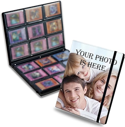 Diseña tu propia carpeta de tarjetas intercambiables, 360 bolsillos personalizados con 10 páginas, organizador de libros de tarjetas de poliuretano