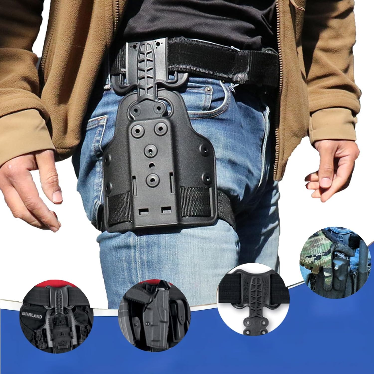 Molle Drop Leg Platform Panel Adjustable Guns Holsters Adapter Hunting Combat Drop Leg Thigh Platform