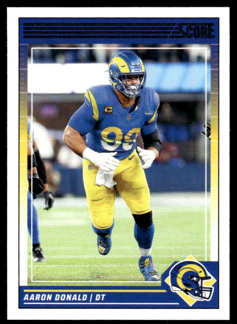 Amazon.com: 2024 Score Football #159 Aaron Donald Los Angeles Rams