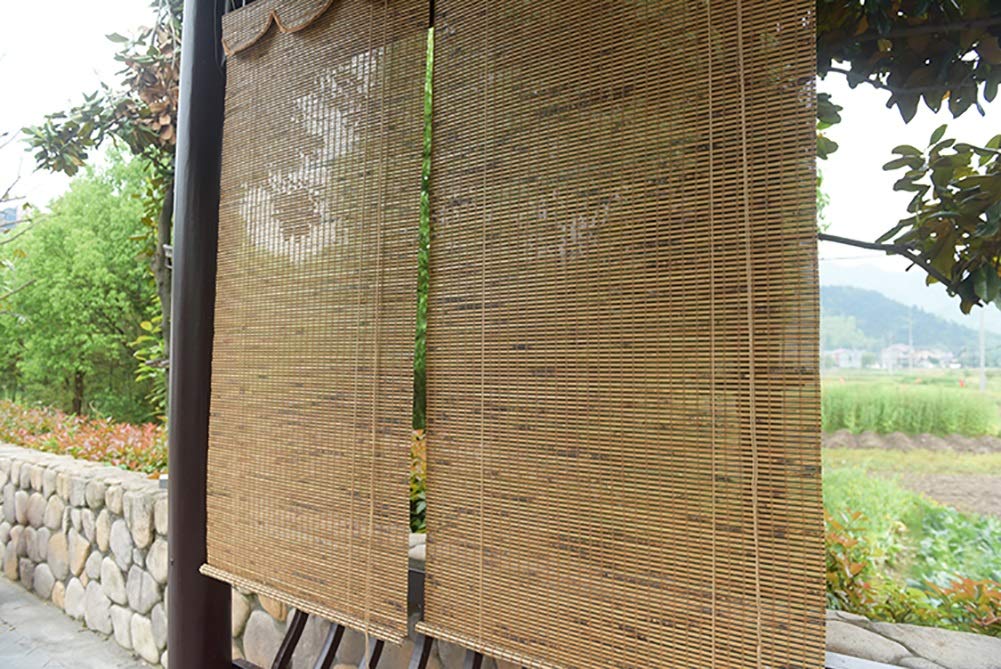 Zewnętrzne rolety zwijane, Zewnętrzna kurtyna zwijana na pokład podwórka altana Pergola Balkon Patio Ganek Garaż, 85 Cm / 105 Cm / 125 Cm / 145 Cm Szerokość