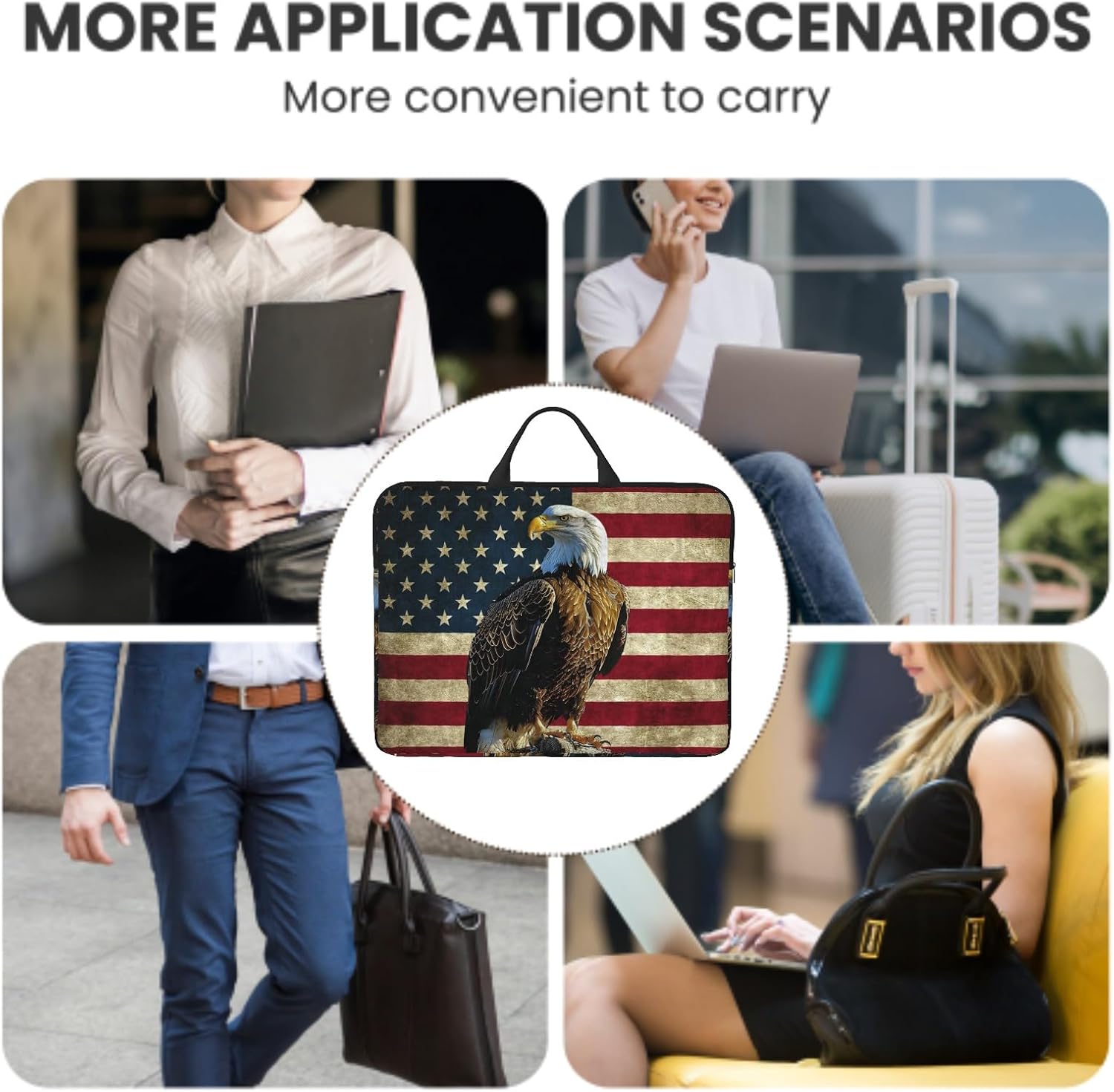 Laptop Bag 14 Inch Computer Sleeve for Women Men Padded Notebook Carrying Case with Handle Laptop Cover