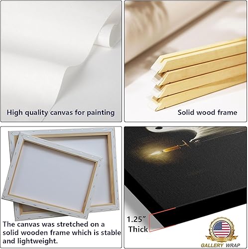 Miniatura 3 de Lienzo decorativo para pared, diseño de fantasmas inquietantes que sostienen velas, pintura gótica para decoración de habitación de academia oscura,