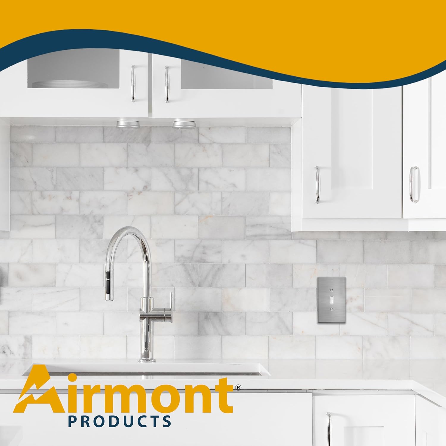 1-Gang Oversized Stainless Steel Blank Wall Plates – 5.5" x 3.5" Decorative Covers for Unused Electrical Boxes | Cover Empty Spaces | 1-Gang Oversized Metal Blank Faceplate