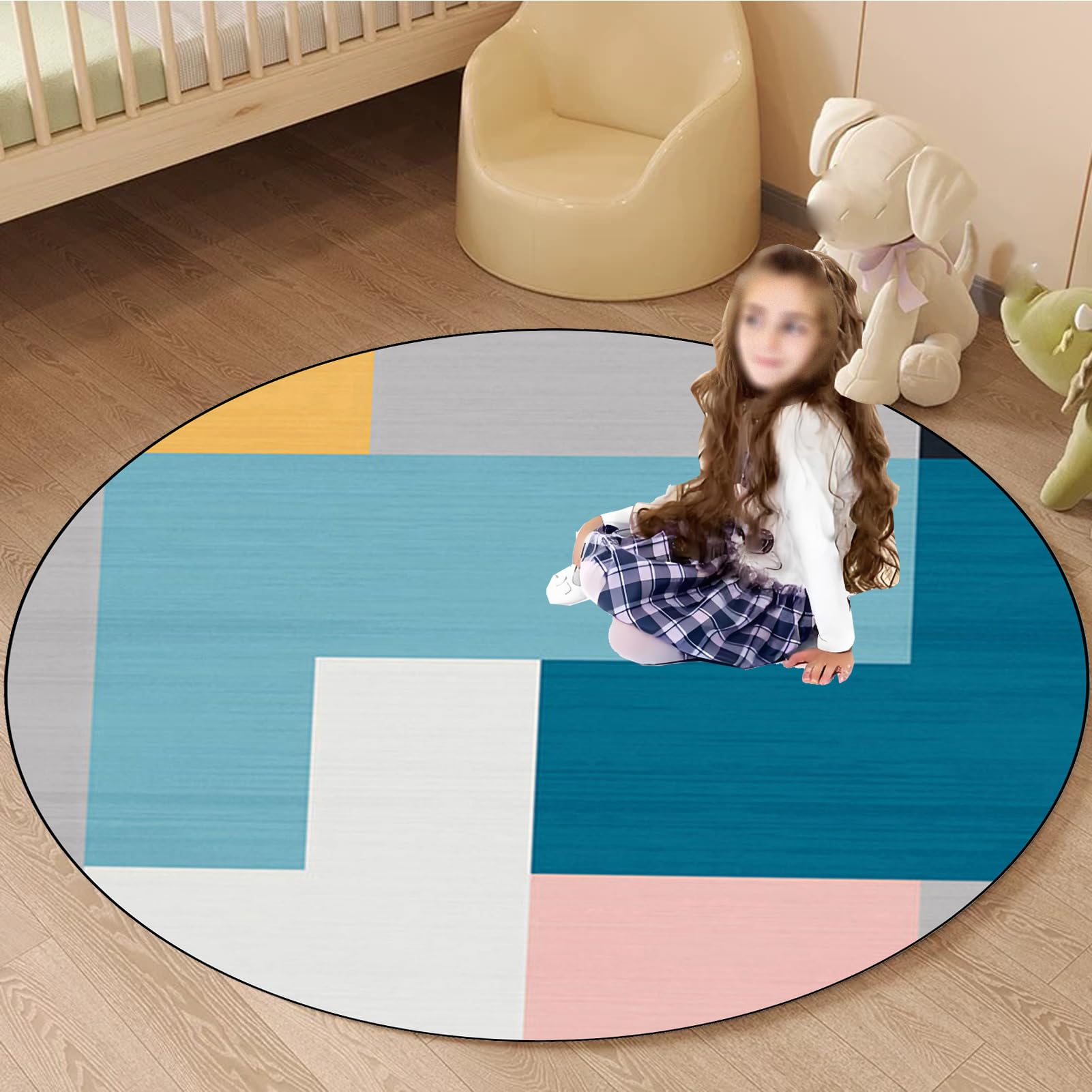 140 cm Redondo Alfombra Silla Gaming, Alfombra Multiusos para el Hogar, Protector Suelo Silla Ruedas, Alfombra de Protección de Suelo, Alfombra de Suelo para Suelos Duros, Laminado