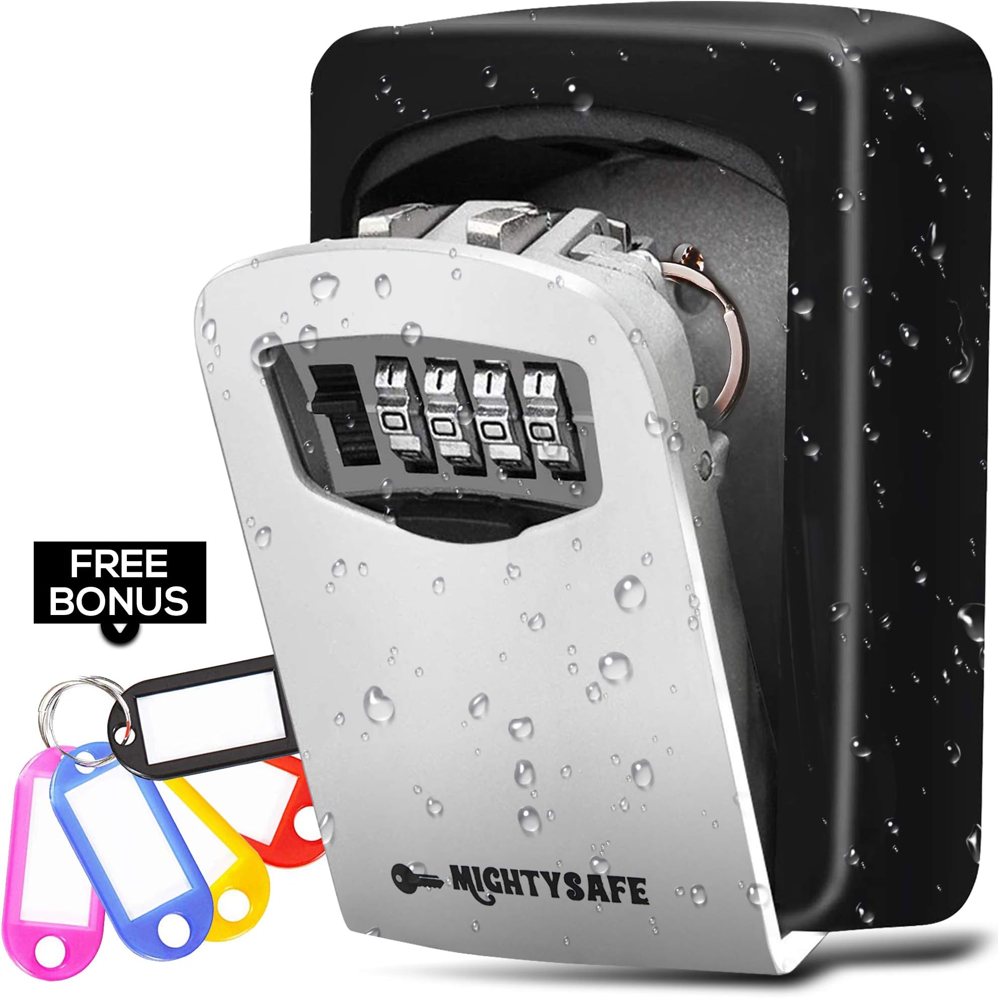 Extra Large Key Safe Box with 5 Key Fobs - Key Storage box - Wall Mounted - Share the access of your keys