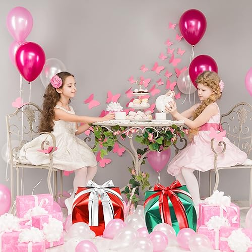 Miniatura 7 de Skylety 8 globos de papel de aluminio con forma cuadrada de Navidad, caja de regalo, globo de aluminio para decoración de fiesta de cumpleaños, 24