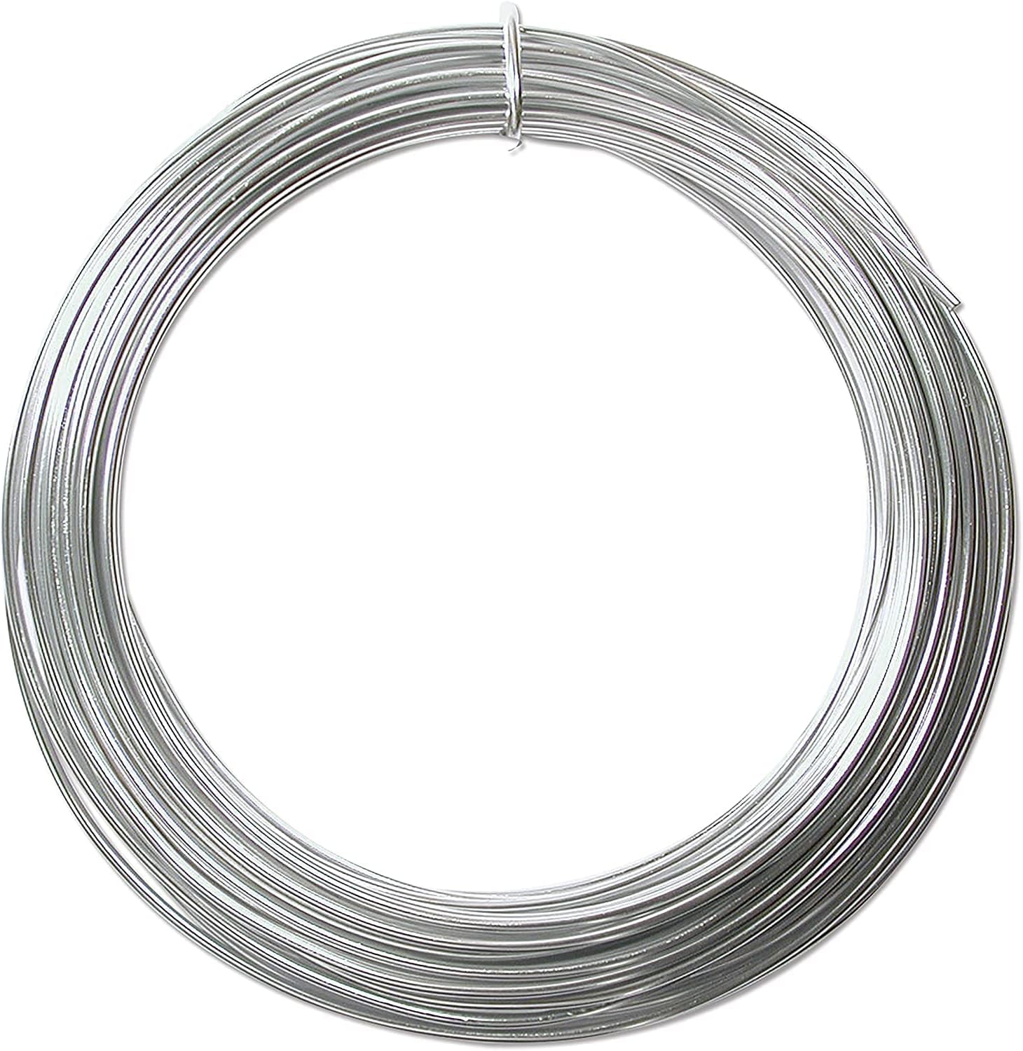 20 Meters - 18 Gauge (1.2mm) Aluminium Silver Art and Craft Wire for Jewellery Making, Flower Decoration and Floral Arrangement, Imitation Jewellery part