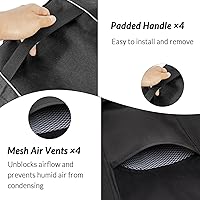 Vista 3 de YJHome Fundas de mesa para exteriores, impermeables, rectangulares, para muebles de patio, juego de mesas y sillas para exteriores, fundas