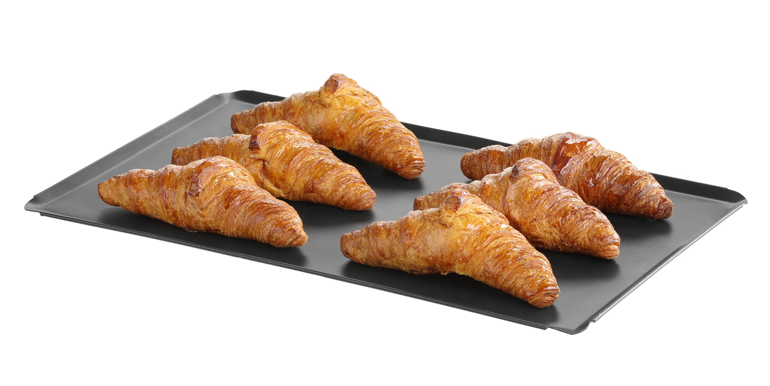 HENDI Plaque à griller GN 1/1, CONVECTOMAT, plaque de barbecue, bord étroit, plateau plat de grillage, de cuisson, de four, revêtement antiadhésif PTFE, jusqu'à 200°C, 530x325x(H)10mm, aluminium