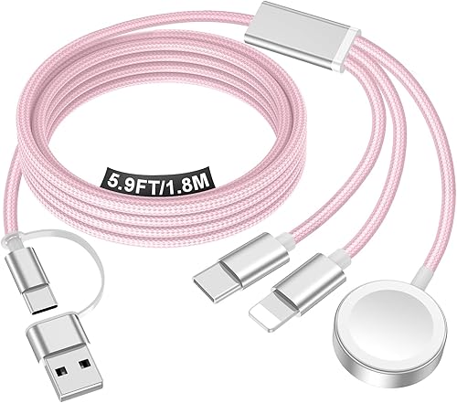 Miniatura 28 de Cargador magnético de carga rápida para Apple Watch, carga inalámbrica magnética compatible con iWatch Series Ultra/SE/11/10/9/8/7/6/5/4/-[3.3 pies]