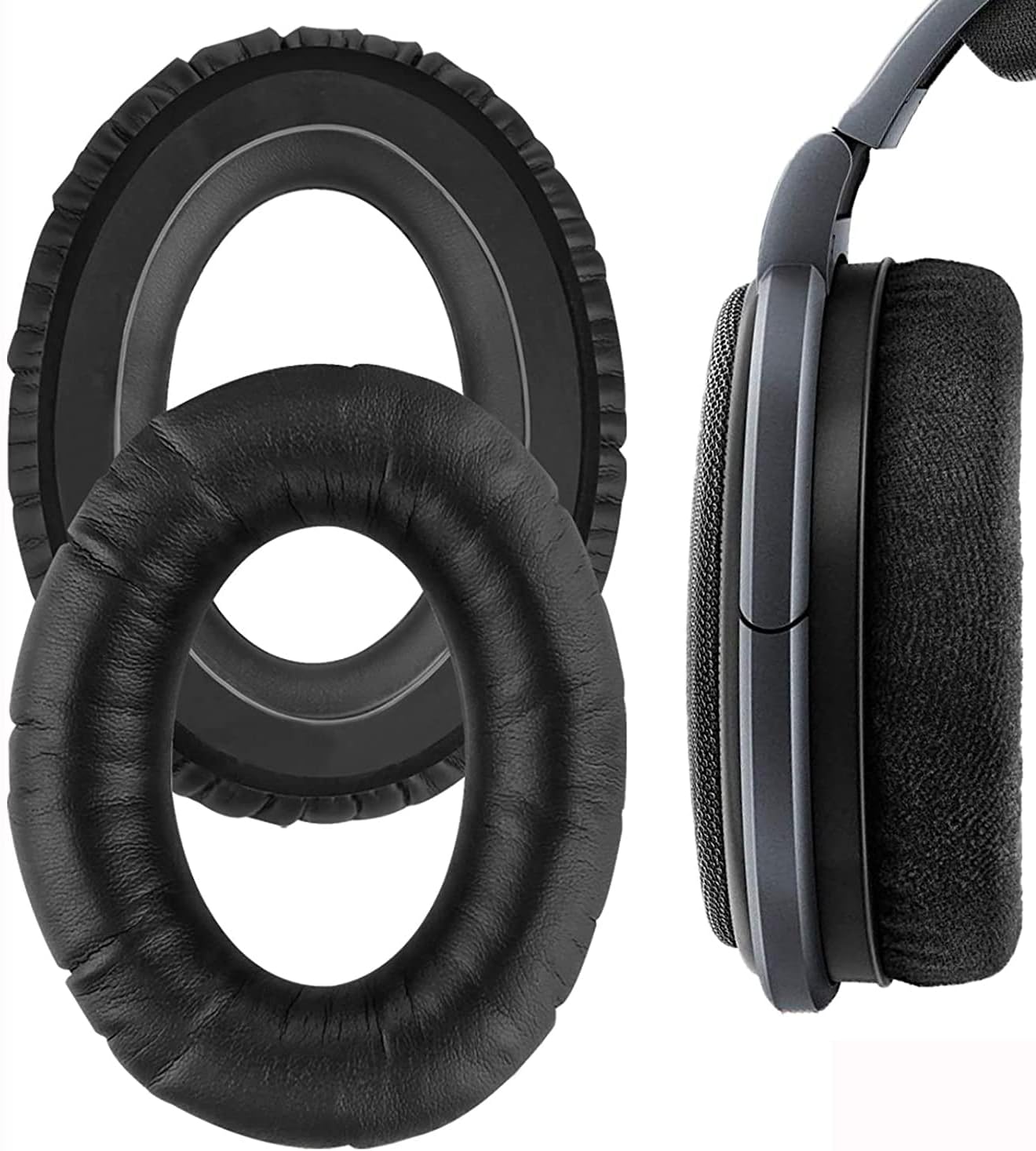 V-MOTA Protein Leather Ear Pads Compatible with Sennheiser hd525, hd535, HD545, hd565, hd580, HD600, hd650 HD58X HD6XX HE60Hearphones 1 Pair
