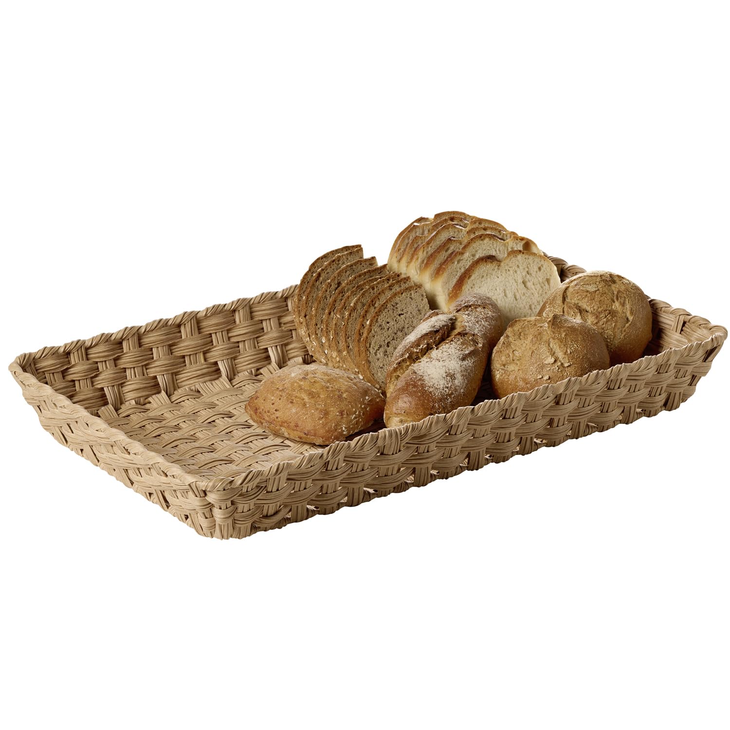 APS 40360 Cesta GN 1/1 TWIRL - Polipropileno marrón, 53 x 32,5 cm, sistema GN